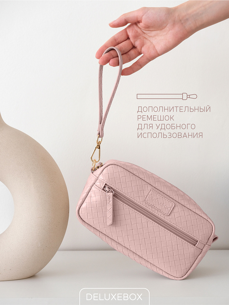 DELUXEBOX Косметичка маленькая PINK SUNSET дорожная несессер из экокожи